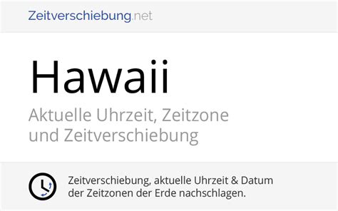 aktuelle uhrzeit hawaii.